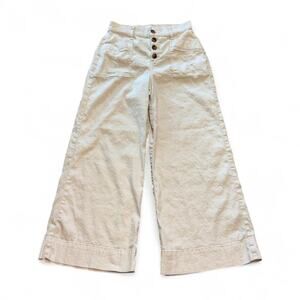 Evereve size 26 cream wide leg pants